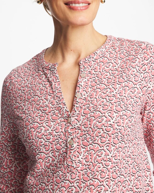 Cotton-Slub Splitneck Henley Tee - image 4